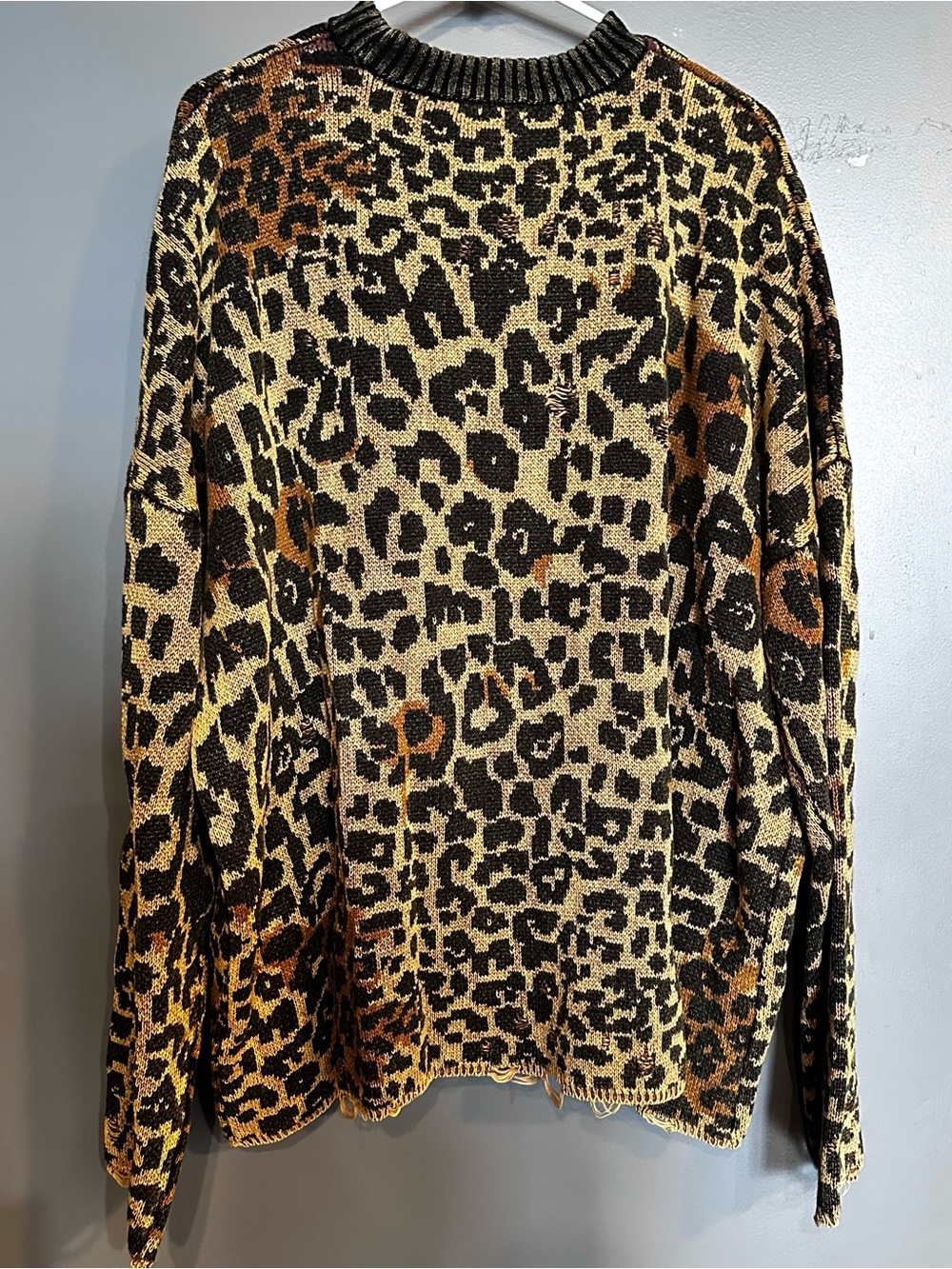 The Ragged Priest Leopard Print Distressed Tina Knit Sweater - Picture 4 of 10